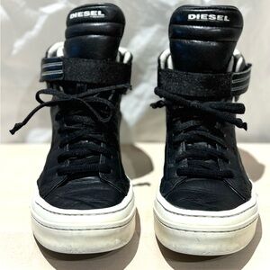 DIESEL leather high-tops!